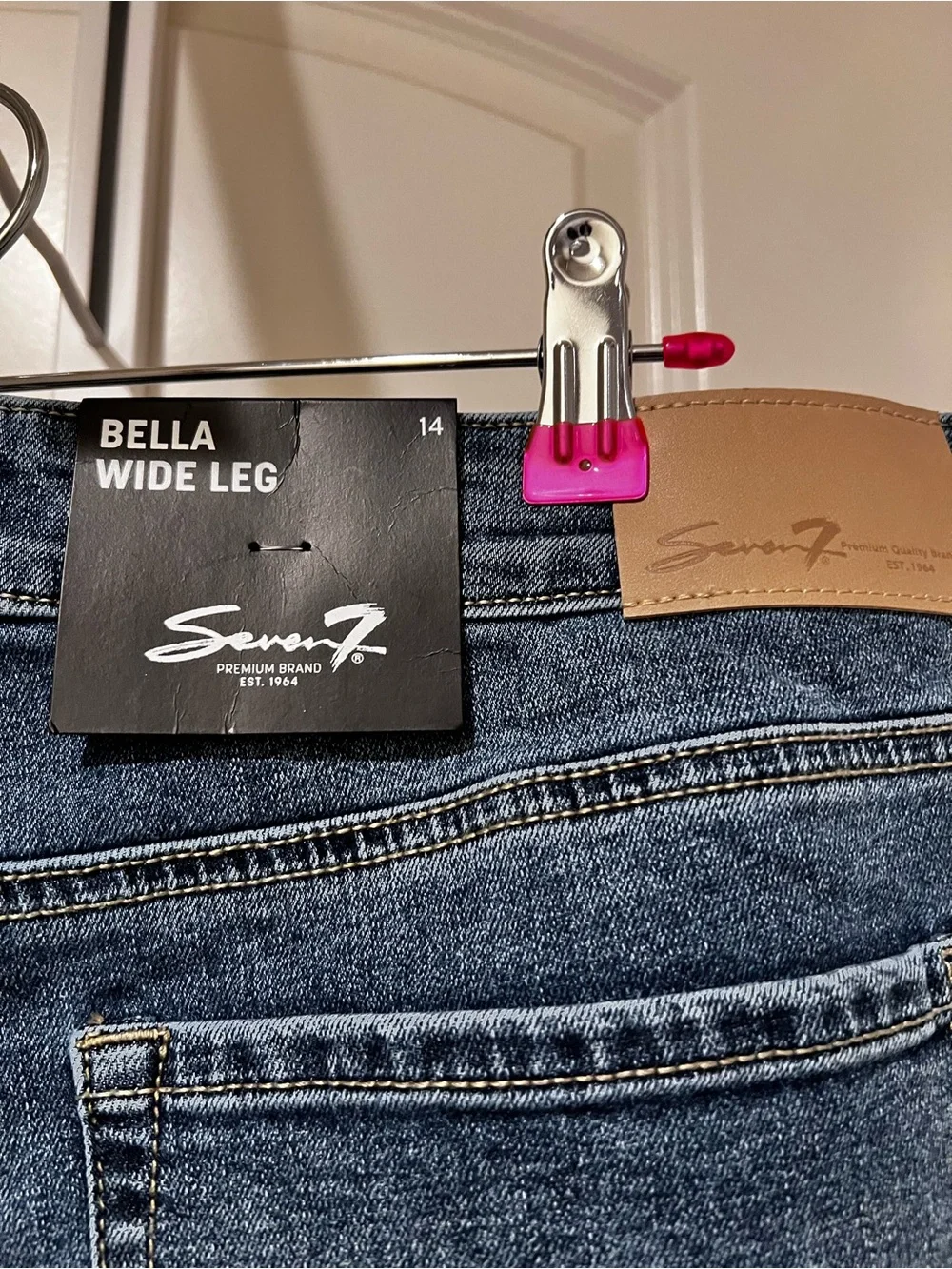 Seven7 Bella Wide Leg Jeans - Dark Blue NWT